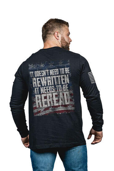 Nine Line ReRead Not ReWritten Long Sleeve T-Shirt with graphic on the back
